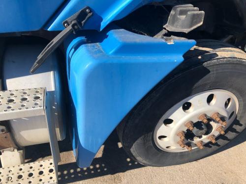 2002 Freightliner COLUMBIA 120 Right Blue Extension Fiberglass Fender Extension (Hood): Does Not Include Bracket, Small Chunk Of Fiberglass Missing Where Hood Meets Fender