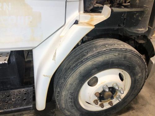 1999 Freightliner FL70 Right White Extension Fiberglass Fender Extension (Hood): Does Not Include Bracket, Couple Scrapes On Front Surface
