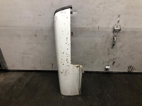 1981 International S1800 Left White Extension Steel Fender Extension (Hood): Does Not Include Brackets, Paint Chipping W/ Slight Surface Rust