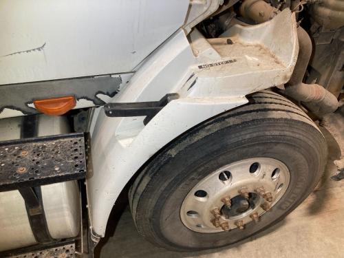 2005 International 8600 Right White Extension Fiberglass Fender Extension (Hood): Does Not Include Bracket, Some Paint Chips