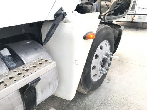 2004 Freightliner COLUMBIA 120 Right White Extension Fiberglass Fender Extension (Hood): Does Not Include Brackets, Top Bolt Hold Cracked, Chipped Along Outside Edge