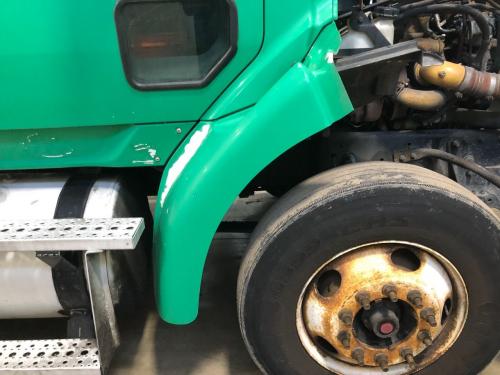2007 Sterling A9513 Right Green Extension Fiberglass Fender Extension (Hood): Does Not Include Brackets, Has Wear From Hood On Top Side, Paint Chipped