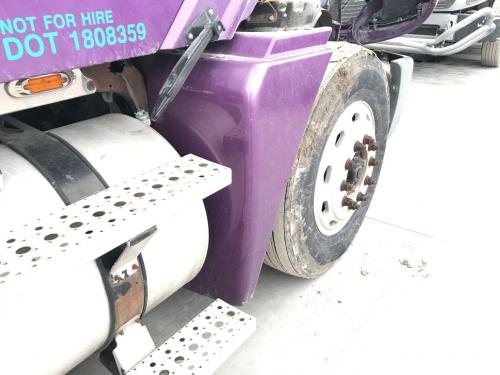 2005 Freightliner COLUMBIA 120 Right Purple Extension Fiberglass Fender Extension (Hood): Does Not Include Bracket, Chipped Along Bottom Edge