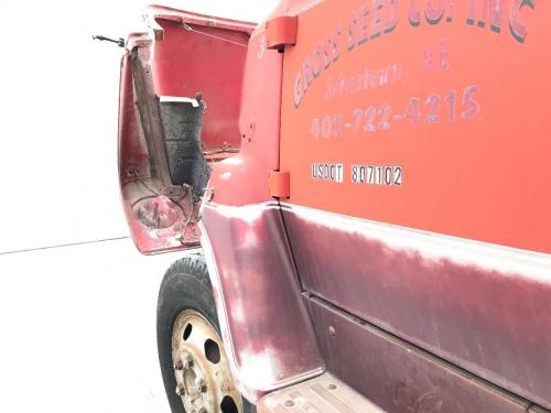 1980 Ford LN700 Left Red Extension Fiberglass Fender Extension (Hood): Does Not Include Bracket