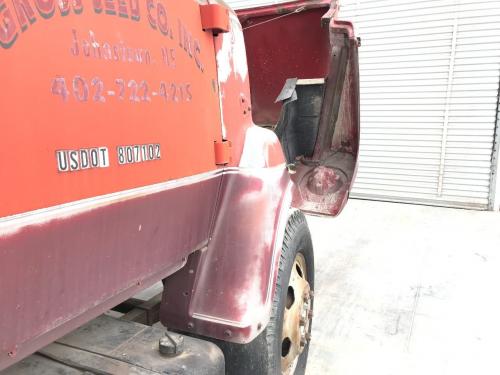 1980 Ford LN700 Right Red Extension Fiberglass Fender Extension (Hood): Does Not Include Bracket