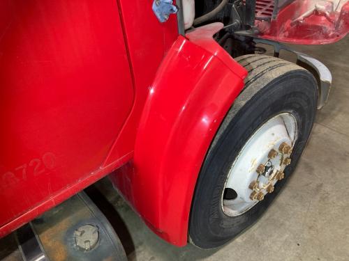 1997 International 4700 Right Red Extension Fiberglass Fender Extension (Hood): Does Not Include Brackets