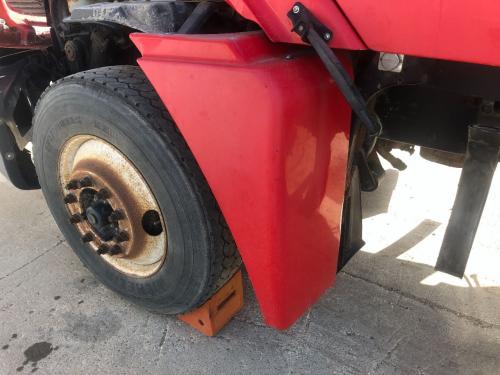 2007 Freightliner COLUMBIA 120 Left Red Extension Fiberglass Fender Extension (Hood): Does Not Include Bracket, Some Inner And Lower Edge Wear