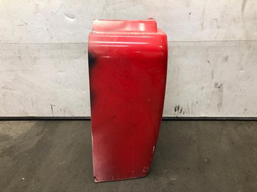 2003 Freightliner COLUMBIA 120 Right Red Extension Fiberglass Fender Extension (Hood): Does Not Include Bracket, Scuffed/Chipped Along Lower Edge