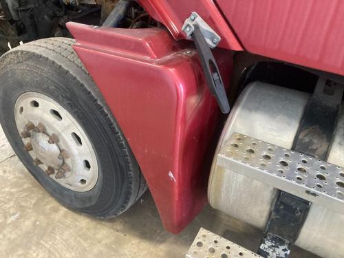 2007 Freightliner COLUMBIA 120 Left Red Extension Fiberglass Fender Extension (Hood): Does Not Include Brackets, Minor Cracking Near Cowl