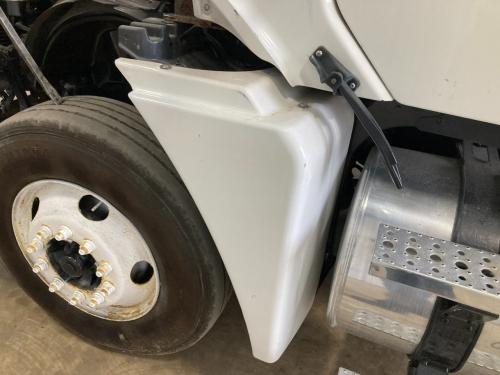 2003 Freightliner COLUMBIA 120 Left White Extension Fiberglass Fender Extension (Hood): Does Not Include Brackets