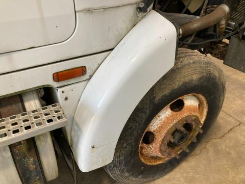 1994 Volvo WIA Right White Extension Fiberglass Fender Extension (Hood): Does Not Include Bracket, Some Wear Throughout