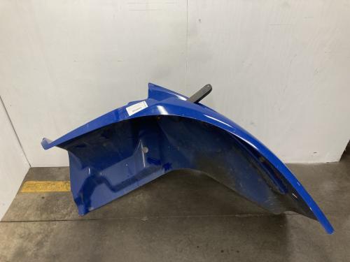 2005 International 8600 Left Blue Extension Fiberglass Fender Extension (Hood): Does Not Include Bracket, Cracked And Scratched Throughout