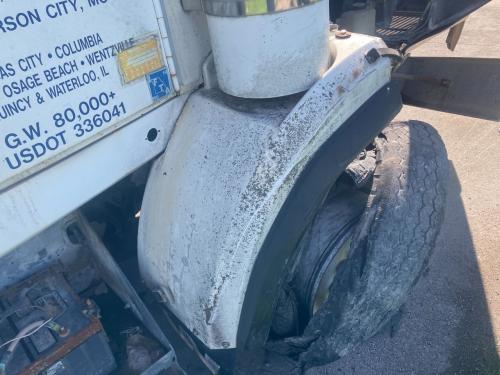 1996 Western Star Trucks 4800 Right White Extension Fiberglass Fender Extension (Hood): Does Not Include Bracket, Paint Fadeing, Scuffed And Scratched
