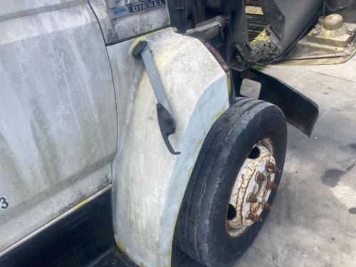 1994 Ford F700 Right Yellow Extension Fiberglass Fender Extension (Hood): Does Not Include Bracket, Paint Faded