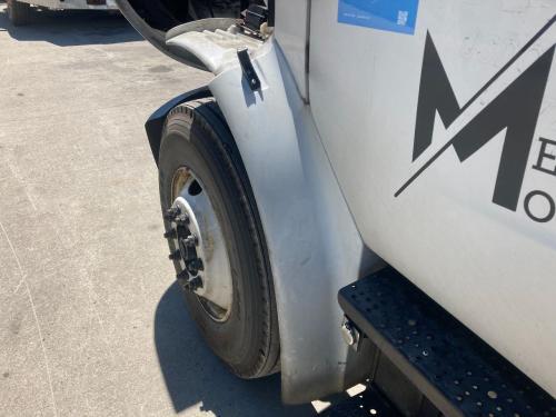 2006 Freightliner M2 106 Left White Extension Fiberglass Fender Extension (Hood): Does Not Include Bracket, Stress Cracking And Scuffs