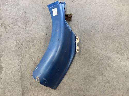1998 Ford L9513 Left Blue Extension Fiberglass Fender Extension (Hood): Does Not Include Bracket; Scraped Above Hood Latch Hook And On Bottom Ledge, Torn Underneath Where Bracket Connects