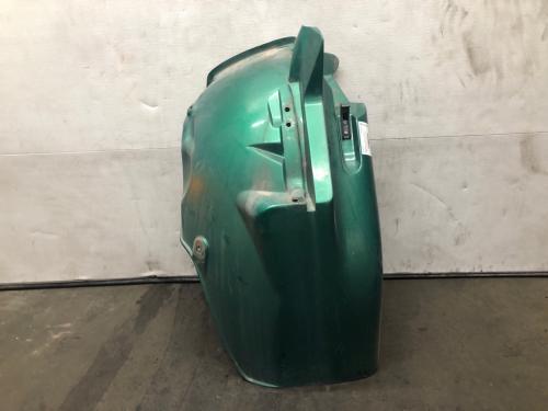 2004 Freightliner FL112 Right Green Extension Fiberglass Fender Extension (Hood): Does Not Include Bracket, Scuffed Along Front Edge