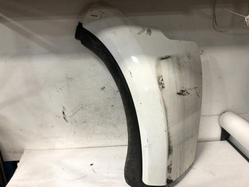 2018 Peterbilt 579 Left White Extension Fiberglass Fender Extension (Hood): W/Bracket