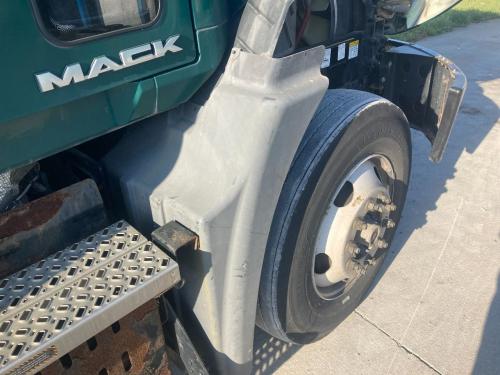 2015 Mack CXU Right Grey Extension Poly Fender Extension (Hood): Does Not Include Bracket, Scuffed
