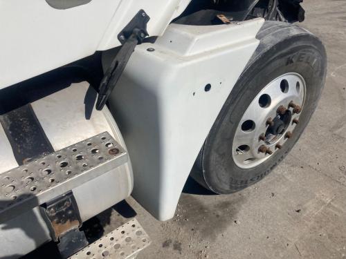 2004 Freightliner COLUMBIA 120 Right White Extension Fiberglass Fender Extension (Hood): Does Not Include Bracket, Holes On Fender