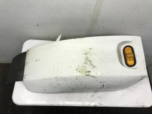 2003 Kenworth T300 Right White Extension Fiberglass Fender Extension (Hood): Does Not Include Bracket, Small Paint Chips On Face, Some Stress Cracking