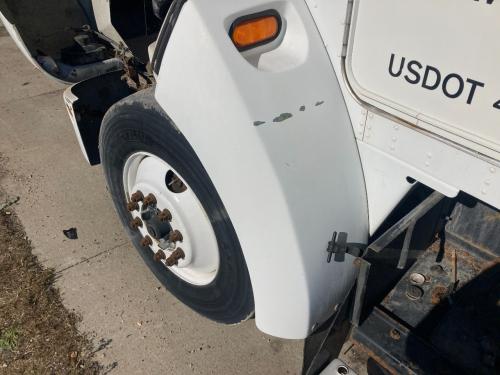 2003 Kenworth T300 Left White Extension Fiberglass Fender Extension (Hood): Does Not Include Bracket, Multiple  Scuffs On Front Of Fender