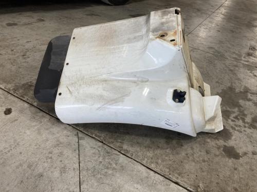 2007 International 9200 Right White Extension Fiberglass Fender Extension (Hood): Does Not Include Bracket, Crack On Edge And Tiny Paint Cracks On Top