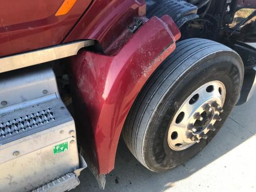 2017 Peterbilt 579 Right Red Extension Fiberglass Fender Extension (Hood): Does Not Include Bracket, Ouside Edge Scratched.