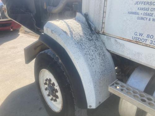 1995 Western Star Trucks 4800 Left White Extension Fiberglass Fender Extension (Hood): Does Not Include Bracket, Scratched And Scuffed
