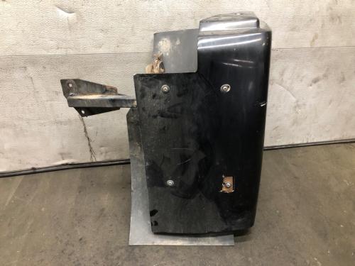 1993 Freightliner FLD120 Right Black Extension Fiberglass Fender Extension (Hood): Does Not Include Bracket, Scuffed Along Outside Edge, 1 Bolt Hole Cracked, Hole Along Rear Edge