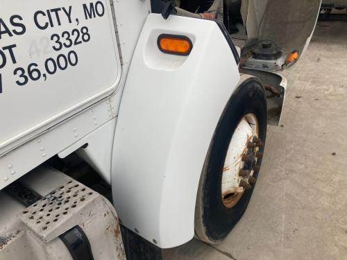 2003 Kenworth T300 Right White Extension Fiberglass Fender Extension (Hood): Does Not Include Bracket