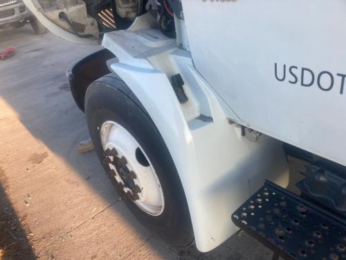 2006 International 4200 Left White Extension Fiberglass Fender Extension (Hood): Does Not Include Bracket, Paint Chipped In Multiple Areas