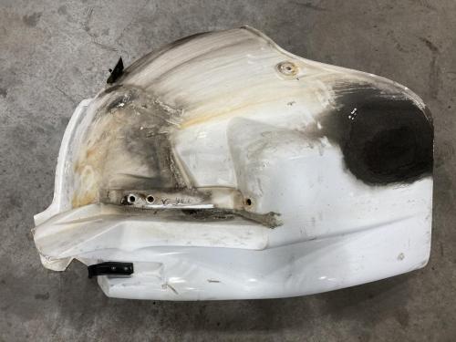 2003 Freightliner FL70 Left White Extension Fiberglass Fender Extension (Hood): With Bracket, Couple Chips And Stress Cracks On Fender (Shown In Pictures)