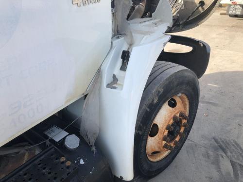2007 International 4400 Right White Extension Fiberglass Fender Extension (Hood): Does Not Include Bracket, Minor Paint Chipping