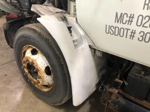2006 International 4300 Left White Extension Composite Fender Extension (Hood): Does Not Include Bracket Paint Chipping On Bottom