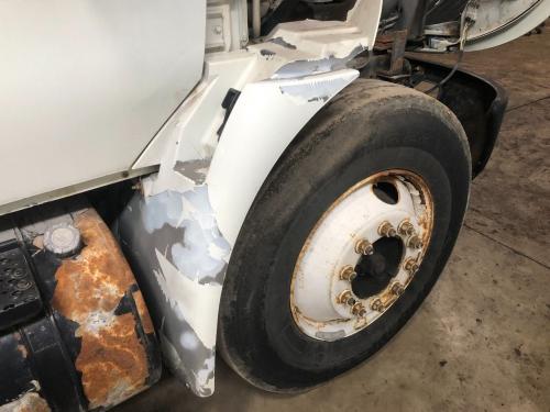 2006 International 4300 Right White Extension Composite Fender Extension (Hood): Does Not Include Bracket Paint Chipping And Peeling