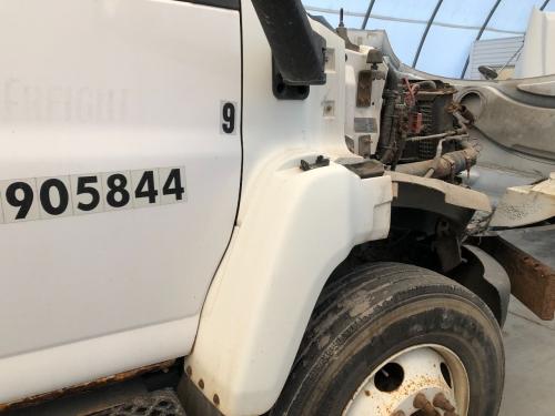 2004 Gmc C6500 Right White Extension Fiberglass Fender Extension (Hood): Does Not Include Bracket