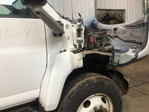2003 Gmc C6500 Right White Extension Fiberglass Fender Extension (Hood): Does Not Include Bracket