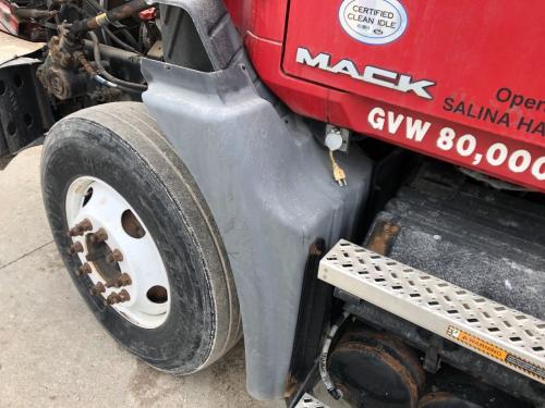 2015 Mack CXU Left Red Extension Poly Fender Extension (Hood): Does Not Include Bracket