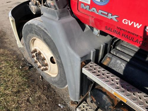 2013 Mack CXU Left Red Extension Poly Fender Extension (Hood): Does Not Include Bracket