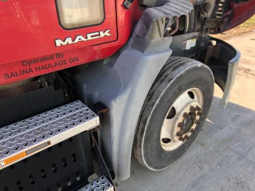 2013 Mack CXU Right Black Extension Poly Fender Extension (Hood): Does Not Include Bracket
