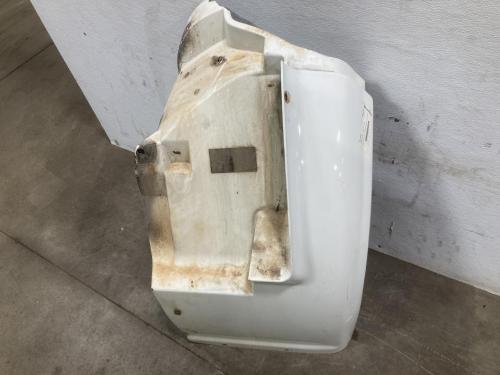 2003 International 8100 Right White Extension Fiberglass Fender Extension (Hood): Bolt To Cab, Corner Is Broken.Does Not Include Bottom Mud Flap