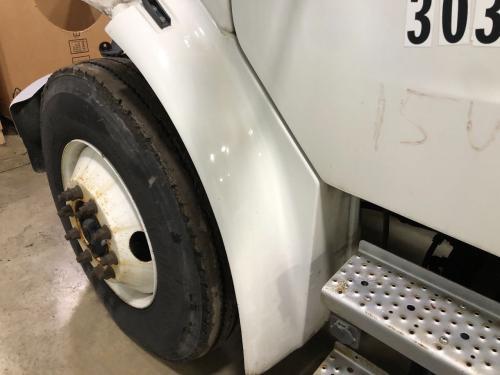2015 Freightliner M2 106 Left White Extension Fiberglass Fender Extension (Hood): Does Not Include Bracket
