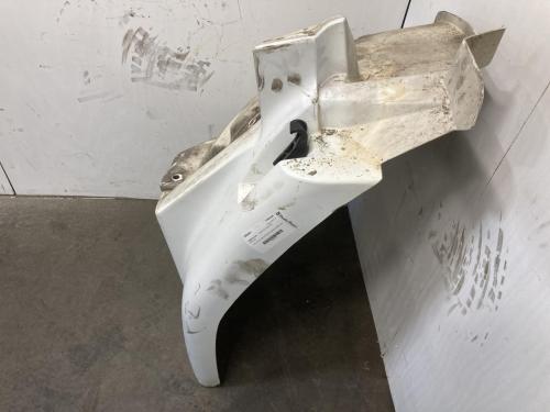 2001 Freightliner FL70 Right White Extension Fiberglass Fender Extension (Hood): Does Not Include Bracket. Small Crack