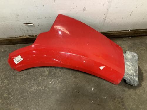 2017 Peterbilt 567 Left Red Extension Fiberglass Fender Extension (Hood): Does Not Include Bracket, Paint Rubbing Off, Has Some Scratches