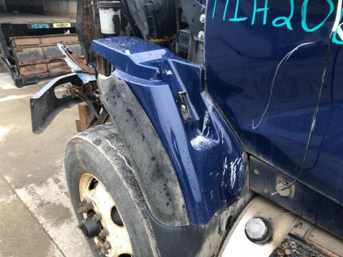 2011 International WORKSTAR Left Blue Extension Composite Fender Extension (Hood): Does Not Include Bracket. Paint Chipping Near Hood Latch.