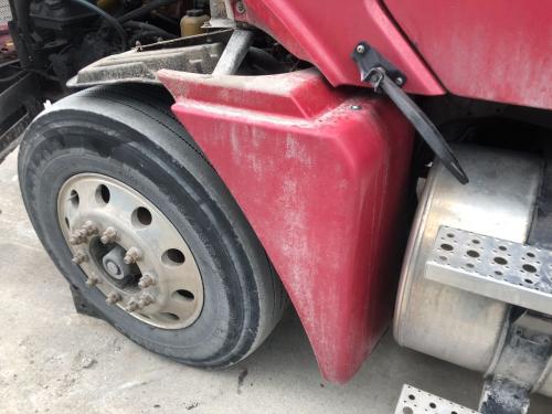 2007 Freightliner COLUMBIA 120 Left Red Extension Fiberglass Fender Extension (Hood): Does Not Include Brackets