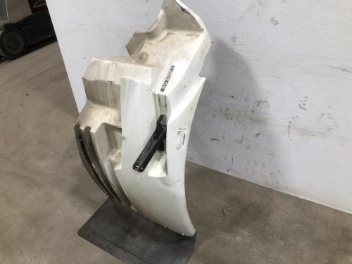 2007 International 8600 Right White Extension Fiberglass Fender Extension (Hood): Does Not Include Bracket, Some Wear
