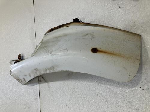 1997 Ford A9513 Left White Extension Fiberglass Fender Extension (Hood): Does Not Include Brackets, Cracks At Lower Mounts