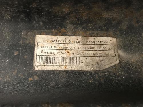2016 Alliance Axle AF-13.3-3 Axle Assembly, Front